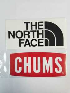  free shipping North Face cutting sticker black Chums sticker regular goods 2 pieces set 