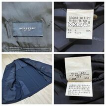 【BURBERRY】 バーバリー ロンドン　春夏　AB6（L〜XL程度） 大きいサイズ　ウール　ネイビー　紺　スーツ　セットアップ　背抜き　メンズ_画像7