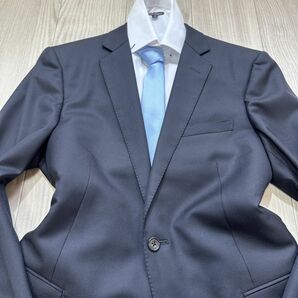 【BURBERRY】 バーバリー ロンドン 極美品 R40（L程度） ウール ダークネイビー 紺 スーツ セットアップ 総裏 2B メンズの画像2