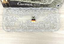 【4243】★未使用品★WALTHER GLAS Carmen ワルター グラス 長皿 西ドイツ製 カルメン ガラス スクエア プレート 大皿 アンティーク 32ｃｍ_画像2