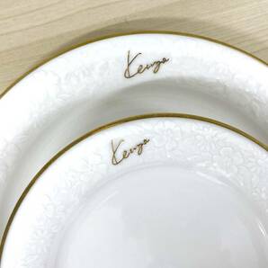 【4157】KENZO ケンゾー 洋食器 KENZO ケーキ皿 6枚セット シンプル ホワイト/ゴールド 大皿 デザートプレート オシャレ JAPANの画像7