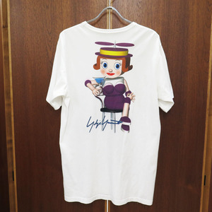 2002 YOHJI YAMAMOTO POUR HOMME SAEKO TSUEMURA PROPELLER GIRL T SHIRT ヨウジヤマモト プール オム 杖村さえ子 プロペラガール Tシャツ