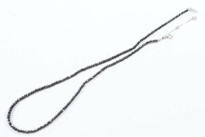 ブラックダイヤ ダイヤモンド 20.0ｃｔ ネックレス 留め具 K18WG 18金 総重量約4.8g アクセサリー 1682-TE