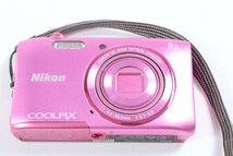 Nikon ニコン COOLPIX S3600 4.5-36.0mm 1：3.7-6.6 ピンク コンパクト デジタルカメラ 1711-TE_画像1