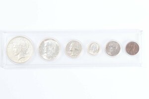 アメリカ貨幣セット アメリカ コインセット LIBERTY リバティコイン 1ドル/1.5.10.25.50セント 6枚 銀貨 ケース入り 1986-ＴE