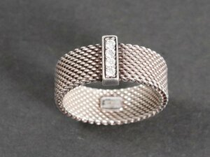 *TIFFANY&CO Tiffany sama set ring 4P diamond mesh SILVER 925 gross weight approximately 4.2g 14 number accessory 1946-TE