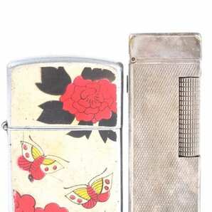 【2点】dunhill ダンヒル Wisteria ウィステリア オイルライター ガスライター 花札柄 シルバーカラー 喫煙具 喫煙グッズ 2044-ASの画像1