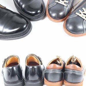 【2点】REGAL リーガル REGAL STANDARDS レザー ブラック/ブルー系 ビジネスシューズ メンズ 紳士靴 1847-TEの画像4