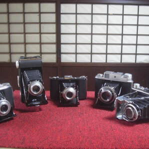 クラッシックカメラ 蛇腹カメラ ZEISS IKON オリンパスSIX  FOLDEX-20 アンスコ アグファ 合計5台 ジャンク bj6の画像1