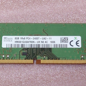 ◆SK hynix HMA81GU6AFR8N-UH *PC4-19200/DDR4-2400/PC4-2400T 288Pin DDR4 UDIMM 8GB 動作品の画像1