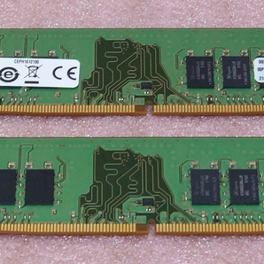 ＞Kingston KVR26N19D8/16 2枚セット *PC4-21300/DDR4-2666 SK hynixチップ 288Pin DDR4 UDIMM 32GB(16GB x2) 動作品の画像1
