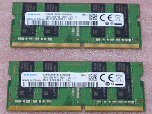 ◆Samsung M471A2K43BB1-CRC 2枚セット *PC4-19200/DDR4-2400 260Pin DDR4 S.O.DIMM 32GB(16GB x2) 動作品