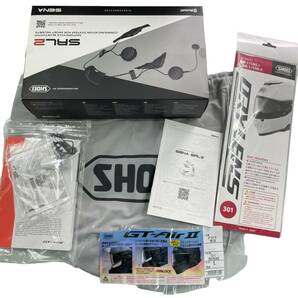 【美品】 SHOEI GT-Air II NOTCH（ノッチ）フルフェイスヘルメット ※SENA SRL2インカム付き( 動作確認済み） 赤系黒系 Lサイズ 7905-120の画像2