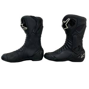 【美品】 alpinestars アルパインスターズ SMX-6 V2 レーシングブーツ  黒系 ブラック系 26.5㎝ 8012-100の画像3