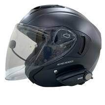 【美品】OGK KABUTO オージーケーカブト ジェットヘルメット EXCEED エクシード ※DAYTONA DT-E1インカム付き（動作確認済み）L　7907-100_画像5