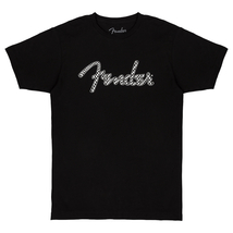 Fender フェンダー Spaghetti Wavy Checker Logo Tee Black Lサイズ Tシャツ_画像1