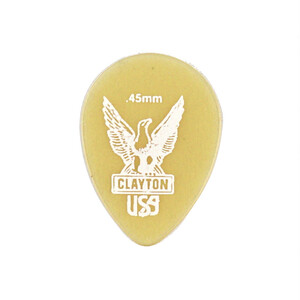 Clayton USAk Ray ton UST45 Ultem Gold 0.45mm small Teardrop guitar pick ×12 sheets 