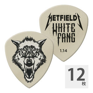 JIM DUNLOP PH122 1.14mm Hetfield'S White Fang Custom Flow Pick ギターピック×12枚