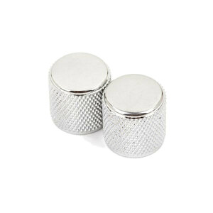 フェンダー ギターパーツ ノブ Telecaster/Precision Bass Knurled Knobs クローム ナールドフラットトップノブ Fender