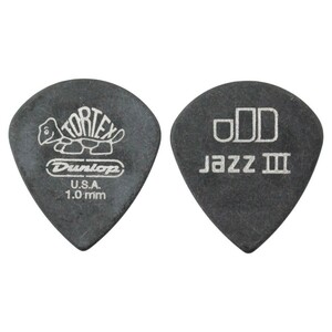 ギターピック 12枚 セット ジムダンロップ 1.0mm 482 Tortex Pitch Black Jazz III JIM DUNLOP ジムダン