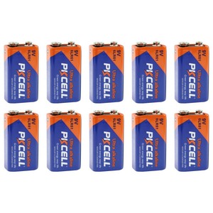 PKCELL BATTERY 6LR61-2B 9V alkali battery 10 piece pack 