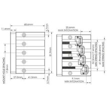 ヒップショット ベース ブリッジ 4 String KickAss Bass Bridge Chrome クローム HIPSHOT_画像2