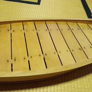 大型 木製舟盛り器 全長約106cm 舟盛 寿司 宴会 お造り お刺身 船盛 板前 割烹料理 和食器 業務用の画像7