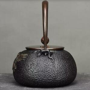 人気推薦☆鉄壺 鷹です コーティングなし 手作り鉄 やかんを沸かす お茶の道具 1200MLの画像4
