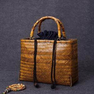 * hard-to-find ** worker handmade bamboo braided bag bamboo skill .. bamboo compilation . case . handbag bamboo product 