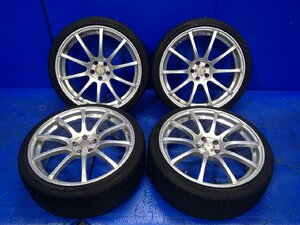 YOKOHAMA KREUTZER Xi シルバー ポリッシュ 19インチ アルミホイール 19x8.0J +48 5穴 PCD：100 4本セット センターキャップ付