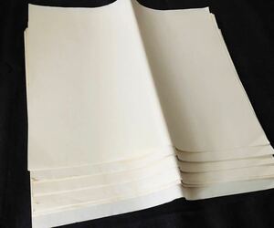 こうぞ紙　楮紙 白 まとめて35枚　手漉 和紙　古紙　32×40.5cm 未使用