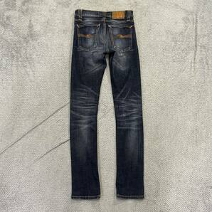 1円スタート! （5）nudie jeans co ヌーディージーンズ デニムスキニーパンツ 26インチ オーガニックコットン レディース ボトムス 最落無の画像2