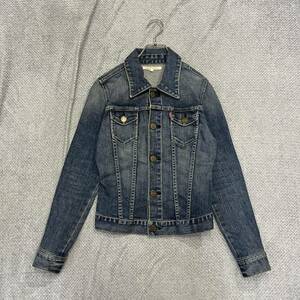 1円スタート! （11）Levi's リーバイス redtab デニムジャケット サイズM タイトシルエット インディゴ 青 レディース トップス 最落なし