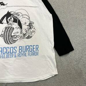 1円スタート!（11）RACCOS BURGER ラコスバーガー 七分袖ラグランTシャツ カットソー サイズS ドラゴンボール レディース トップス 最落無の画像5