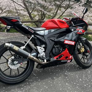 スズキ GSX-R125 ヨシムラ サイクロン フルエキ カーボンサイレンサーの画像6