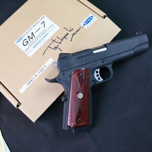 タニオ・コバ TANIO-KOBA GM-7 S&W A type モデルガン STGA 木製グリップ サイン入り #S-8324の画像6