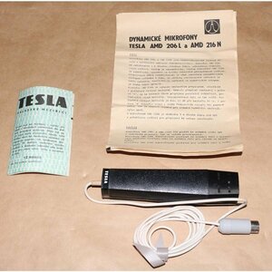  Yahoo auc tesla Vintage Mike ESLA AMD-206L new goods electrodynamic microphone ro phone 