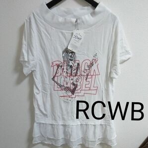 [新品]RCWB　ロデオクラウンズ　ワンピース Tシャツ　 半袖Tシャツ 白