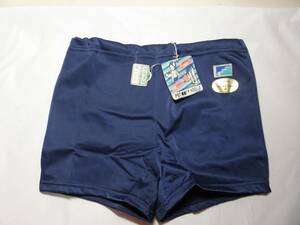  retro unused man . for school pants swimsuit navy blue M art long * man . swim wear 