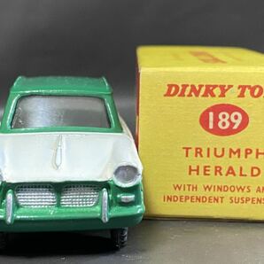 英 Dinky Toys #189 Triumph Herald (gr/w)  ディンキー トライアンフ ヘラルド 絶版 ビンテージ vintage Meccano England GB UKの画像5