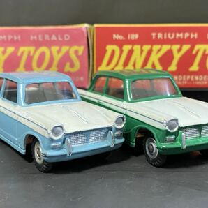 英 Dinky Toys #189 Triumph Herald (gr/w)  ディンキー トライアンフ ヘラルド 絶版 ビンテージ vintage Meccano England GB UKの画像10