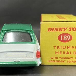 英 Dinky Toys #189 Triumph Herald (gr/w)  ディンキー トライアンフ ヘラルド 絶版 ビンテージ vintage Meccano England GB UKの画像6