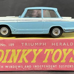 英 Dinky Toys #189 Triumph Herald (bl/w)  ディンキー トライアンフ ヘラルド 絶版 ビンテージ vintage Meccano England GB UKの画像3