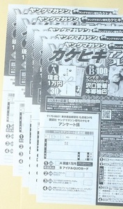 ヤングマガジン増刊カケヒキ 沢口愛華 本郷柚巴 アンケート応募用紙 5枚セット