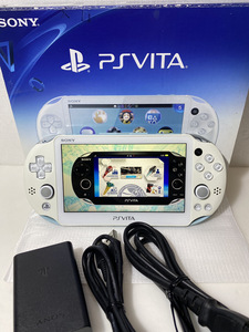 【１円～】PlayStation Vita Wi-Fiモデル★ライトブルー/ホワイト (PCH-2000ZA14)