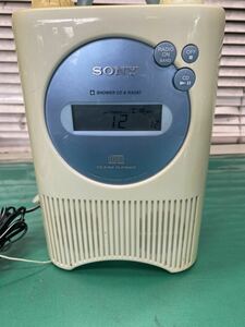 (2154) SONY ICF-CD73V ワイドFM/AM/CD 通電再生確認 中古経年品 現状渡し