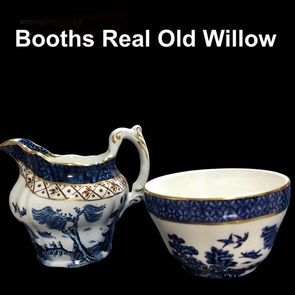 【超希少サイズ】お急ぎください！Booths Real old willow クリーマー　シュガーボウル　ブースリアルオールド