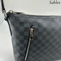 1円【超極美品】●LOUIS VUITTON ルイヴィトン ダミエグラフィット ミックPM NM N40003 メッセンジャーバッグ ショルダーバッグ 黒 メンズ_画像10