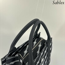 1円【新品同様】バレンシアガ TRADE S トレードS キャンバス ハンドバッグ　BALENCIAGA バ　 トートバッグ ブラック系　620884_画像5