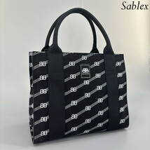 1円【新品同様】バレンシアガ TRADE S トレードS キャンバス ハンドバッグ　BALENCIAGA バ　 トートバッグ ブラック系　620884_画像3